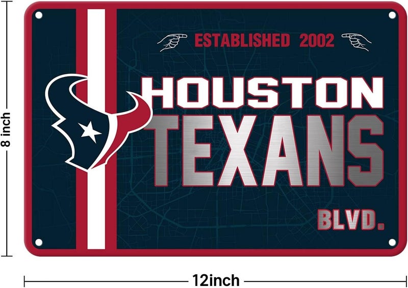 ZYJTEK Football Mancave Metal Street Sign, 8" x 12" Red Design Wall Decor Sign Great for Man Cave, Bed Room, Office, Home - Image 4